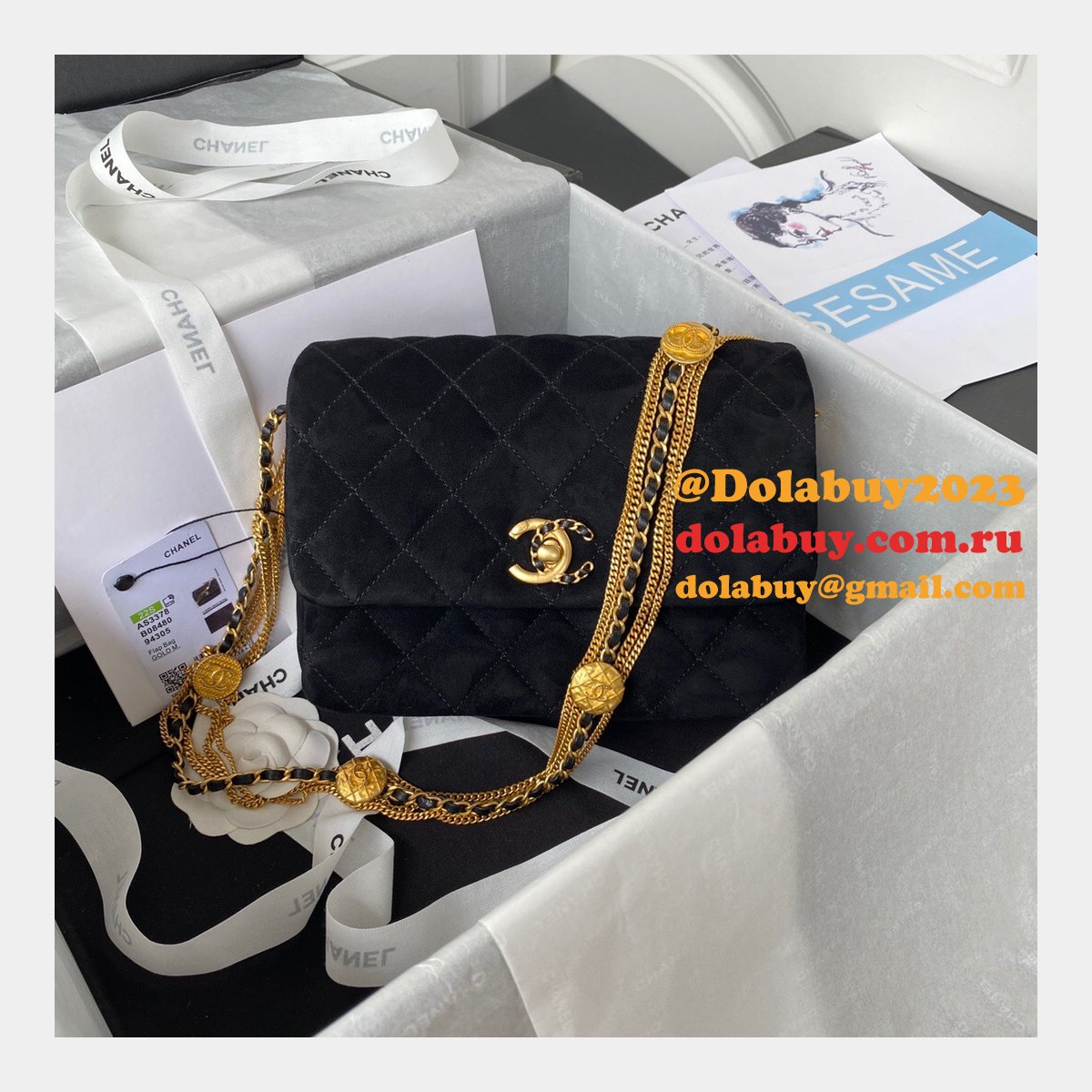 Designer Replica Toppest Flap AS3378 Bag Black/Brown