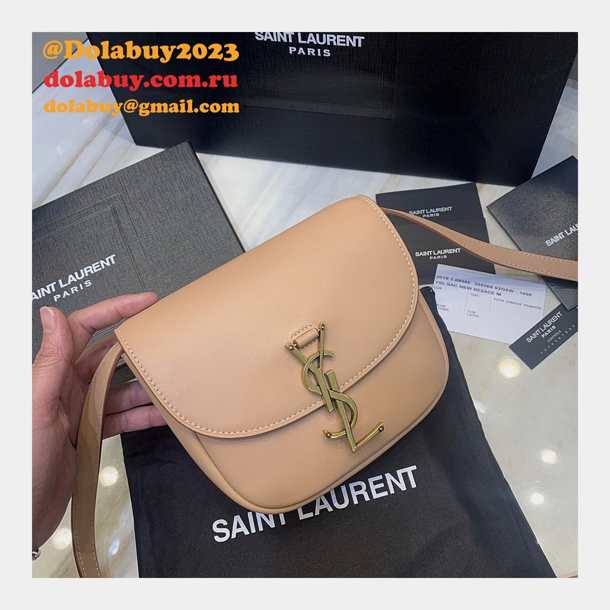 YSL Luxury Kaia small satchel 619740 smooth leather