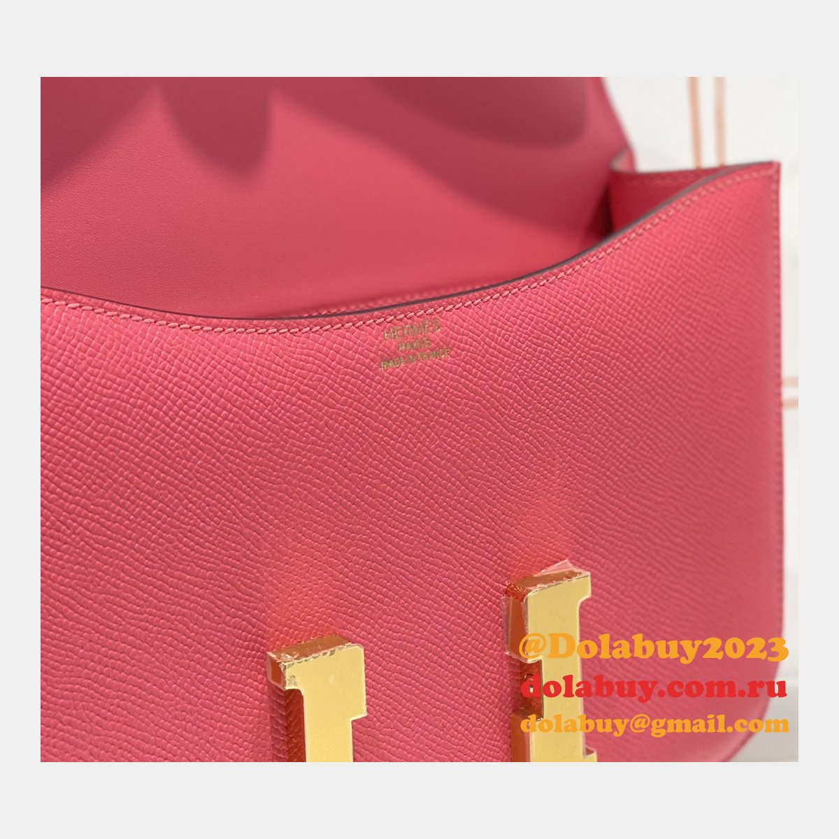 News Best Replica Hermes Mirror Single Compartment 23CM Epsom Bags
