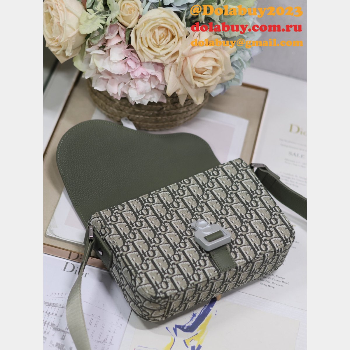Highest Quality 049 Replica Christian Dior Mens Messenger Bag