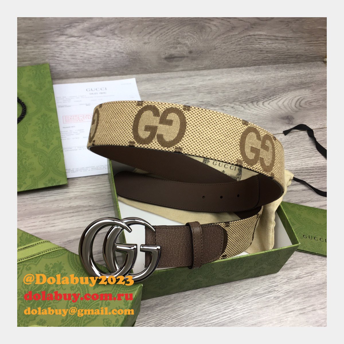 shop 1:1 image mirror G*u*i 3.8cm belts replica bags