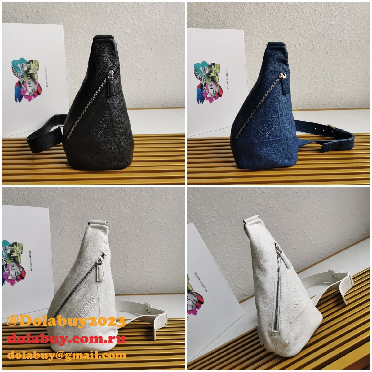Bluette Replicas Prada Cross Backpacks Belt 2VZ098 High Quality Bag