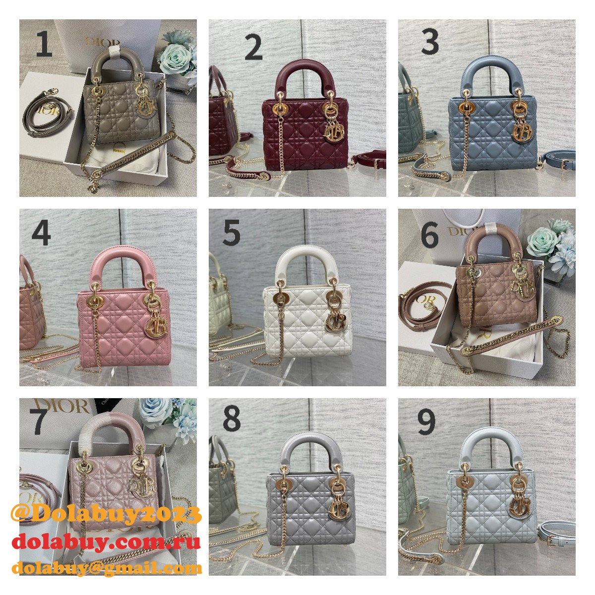 Top Quality DIOR lambskin mini lady bag 17cm