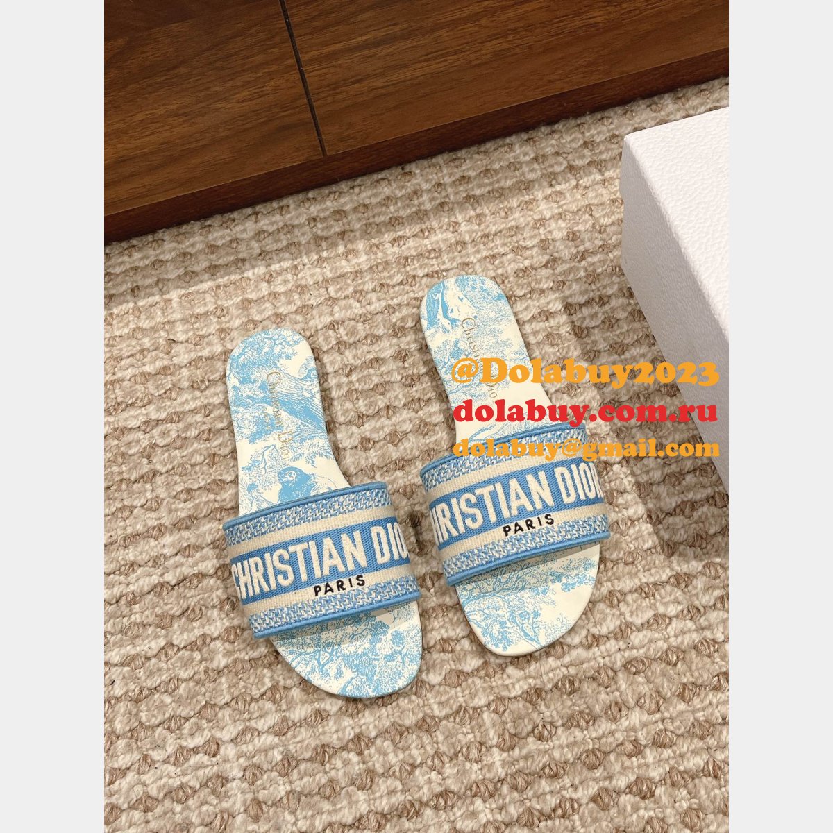 Replica Dior Flat Slipper DWAY SLIDE