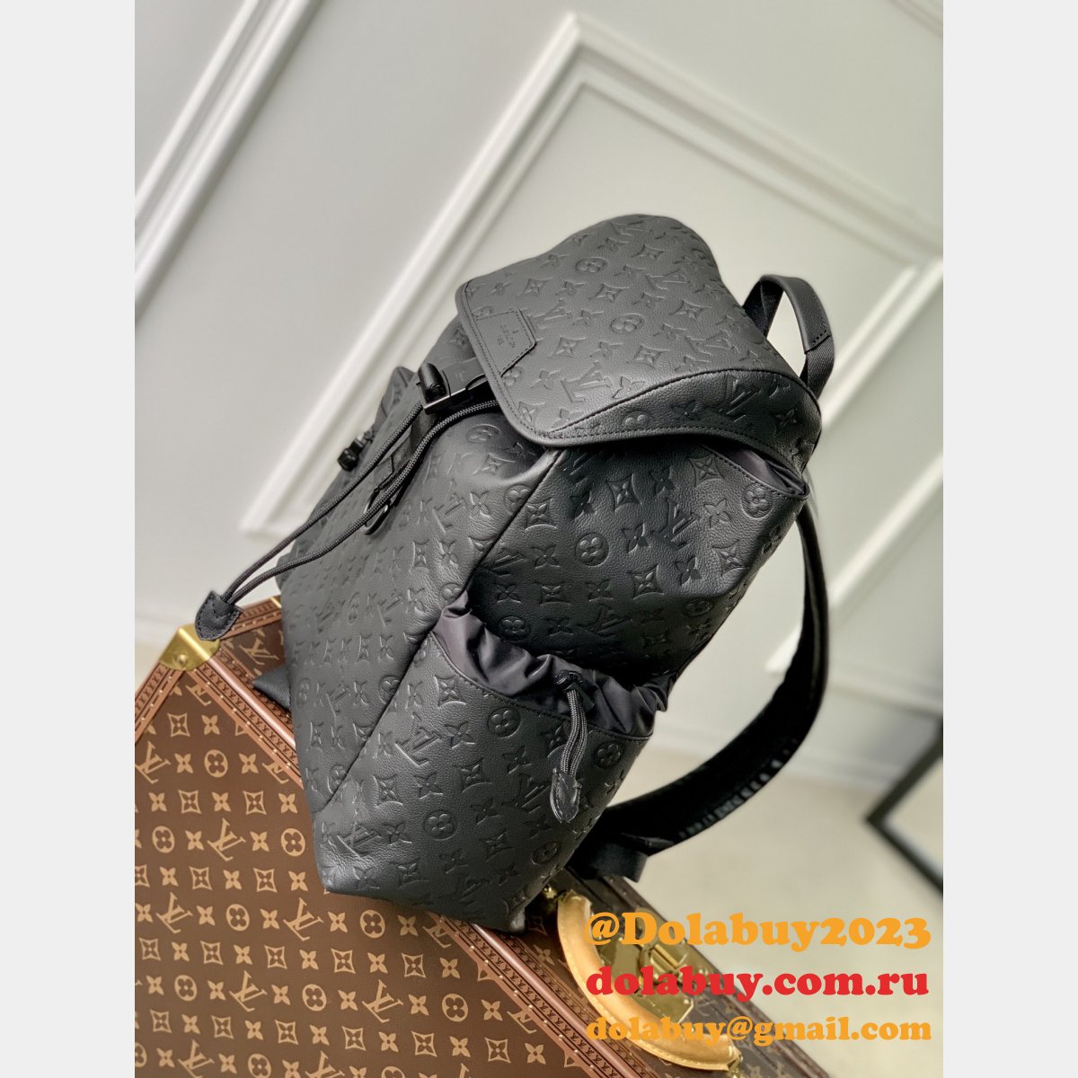 Trekking Backpack Monogram Shadow Fake Louis Vuitton M43680 Bag