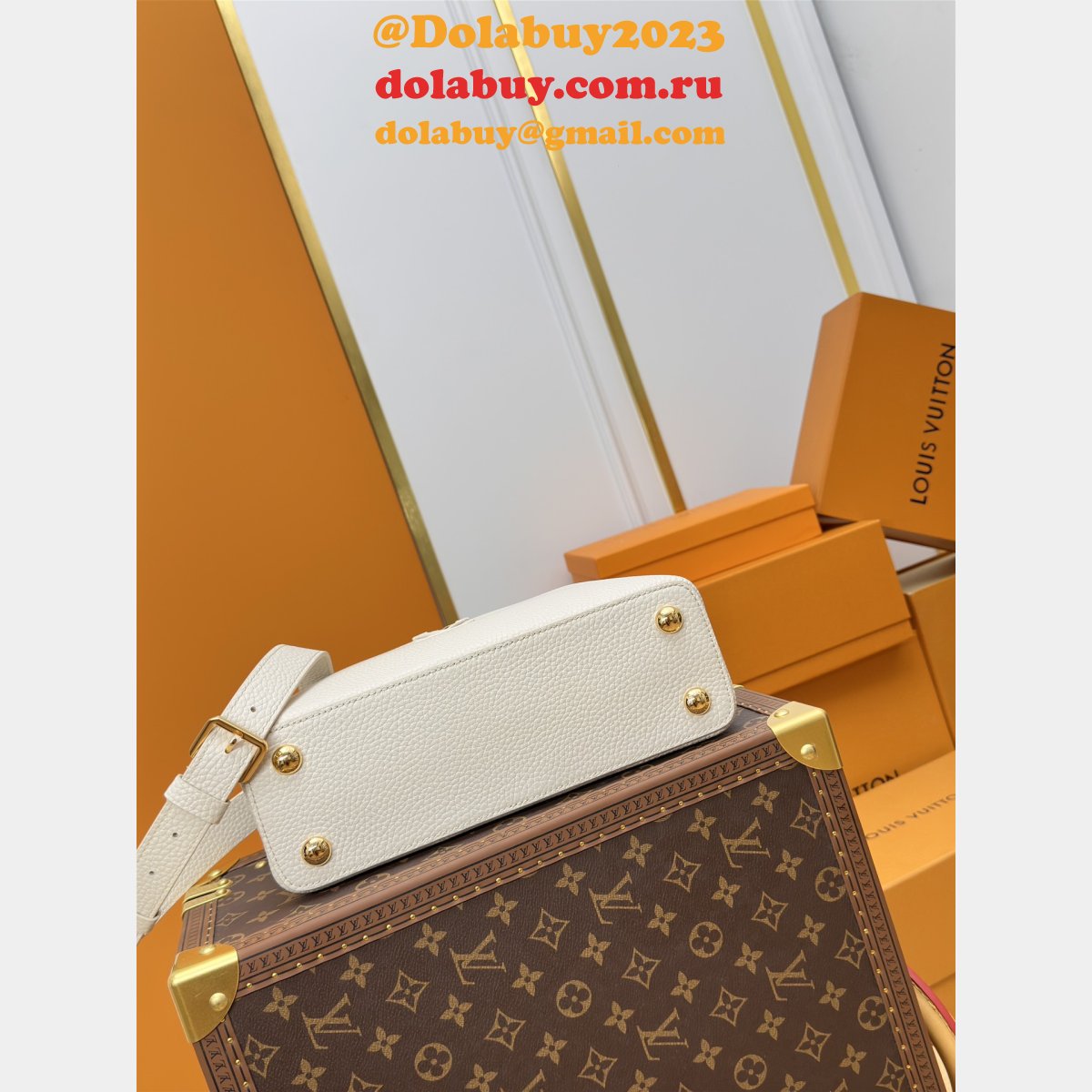 Luxury Designer Louis Vuitton Capucines BB M24728 Handbag
