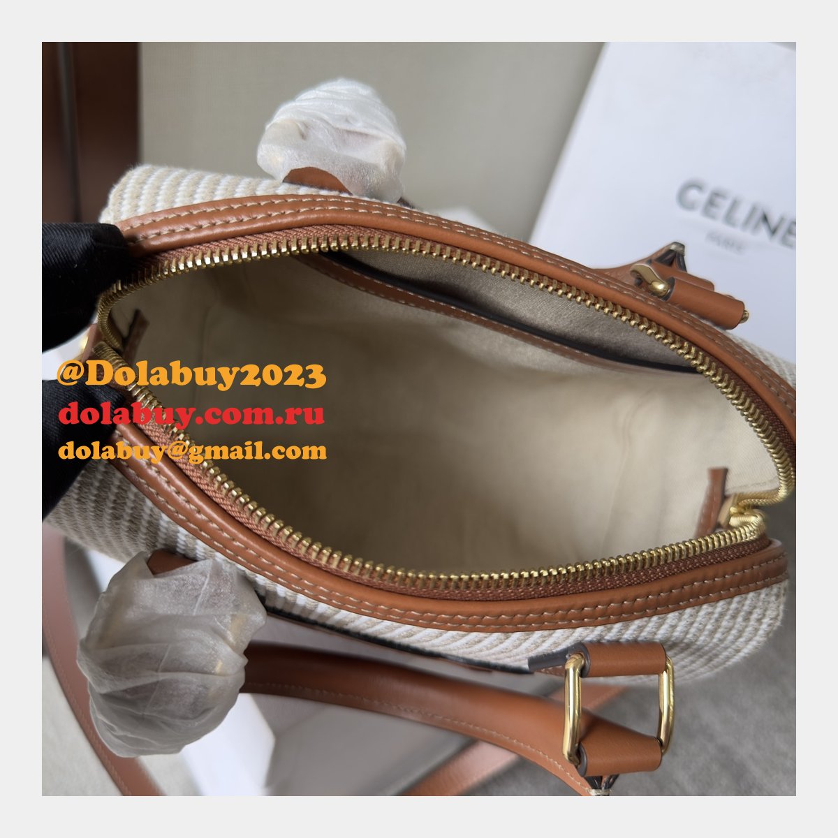 Luxury Celine 197582 Triomphe Small Boston Bag