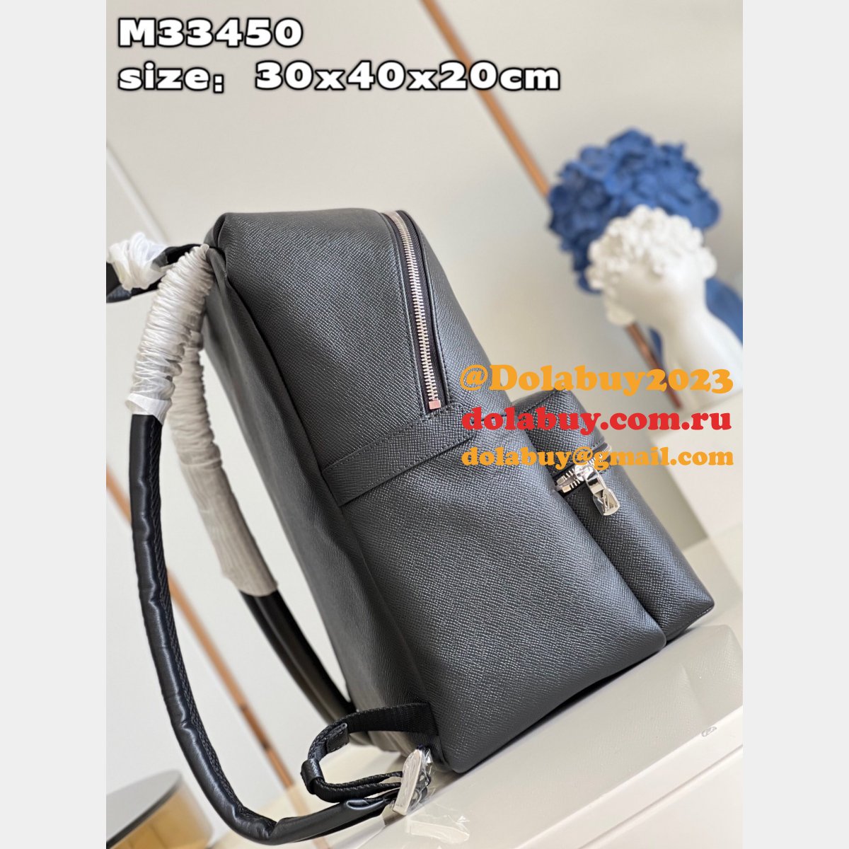 Replica BACKPACK Louis Vuitton DISCOVERY M33450 Black Taiga Bag