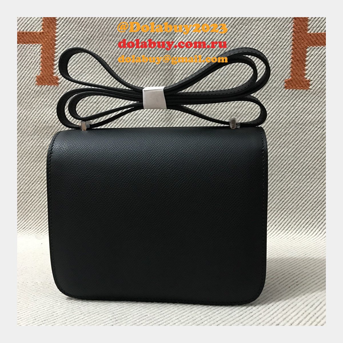 Hermes Constance Bag 18cm Epsom Leather Black