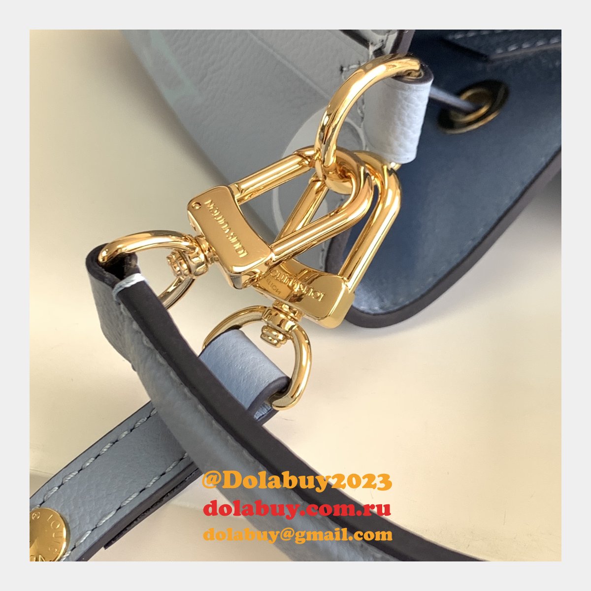 Louis Vuitton Designer NéoNoé BB Monogram Empreinte Leather M45709 Blue