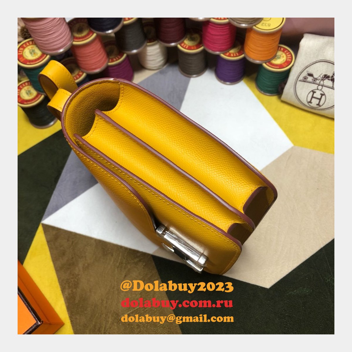 Hermes Constance Bag 23cm Epsom Leather Yellow