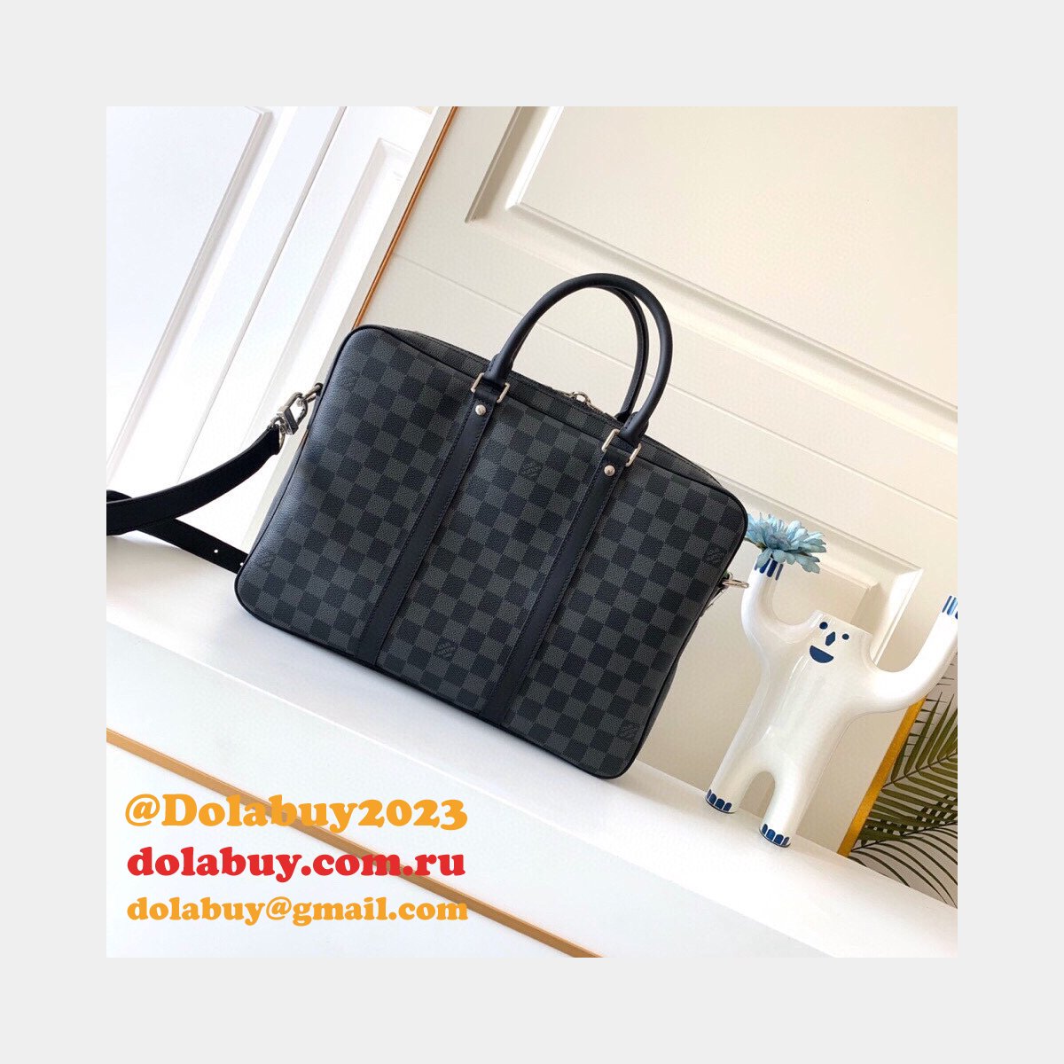 Louis Vuitton Porte-Documents Voyage PM Damier N41478 Graphite Canvas