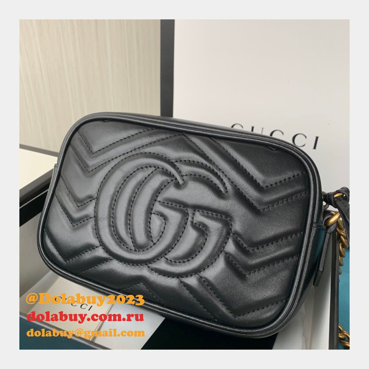 G*u*i replica gg marmont matelassé mini 448065 bag