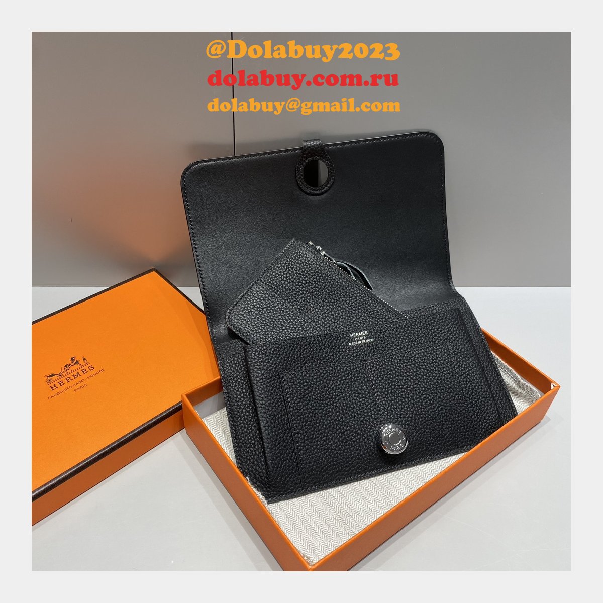 Luxury 1:1 Mirror Hermes Togo Passport Holder