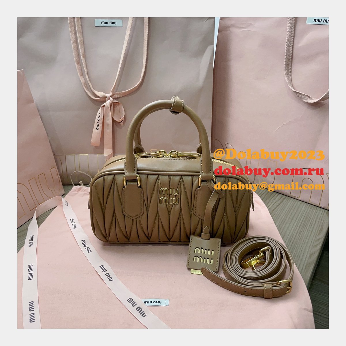 Shopping Top Grade 5BB142 Matelasse Replica Miu Miu Online Fake Bag