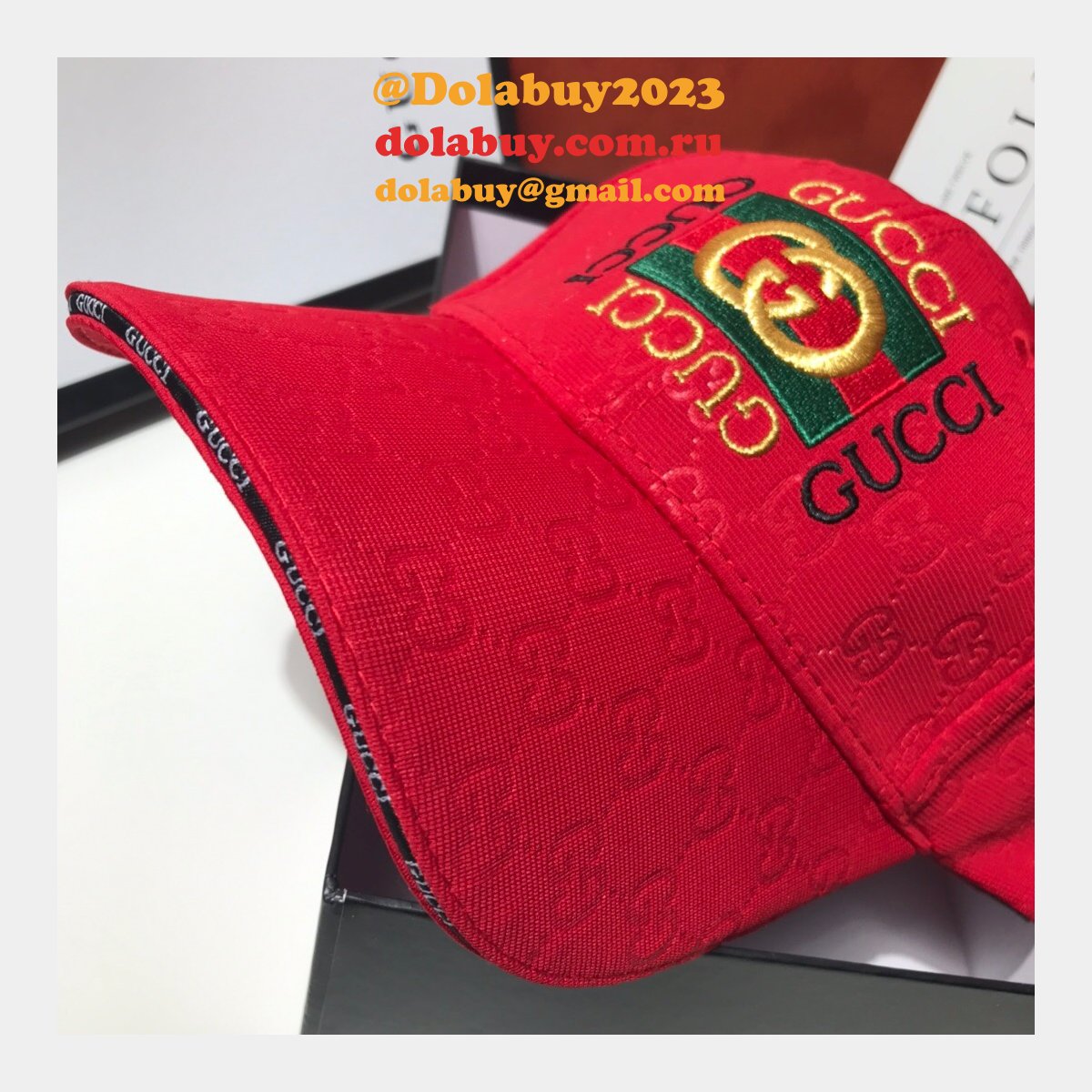 aaa+ G*u*i palace classic pattern simple embroidery logo hats