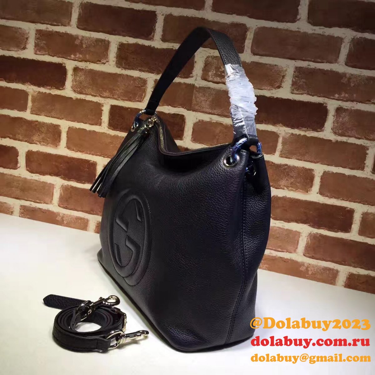 replica G*u*i luxury shoulder soho leather hobo 408825 bag