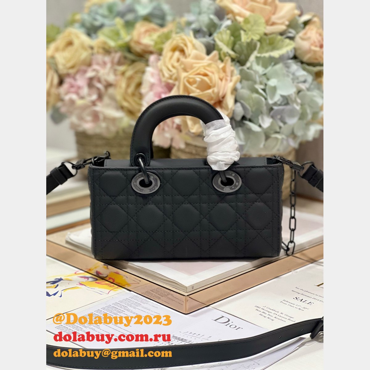 Luxury Replica Dior Designer 9031 Lady D-Joy Black Bag