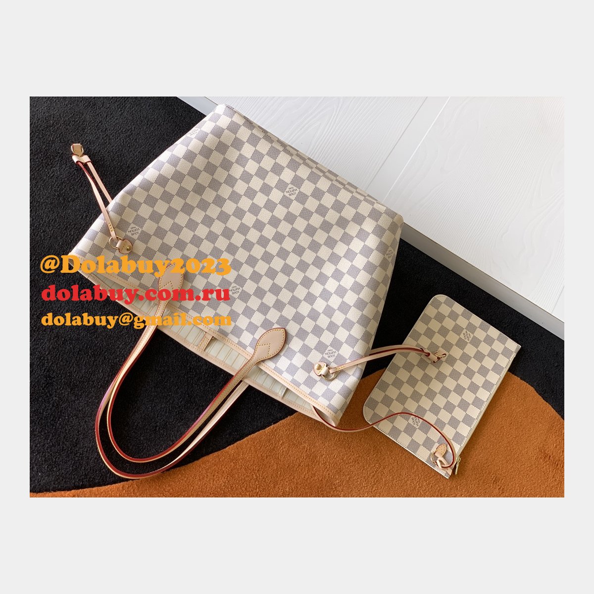 HIGH QUALITY LOUIS VUITTON NEVERFULL MM DAMIER CANVAS N41605