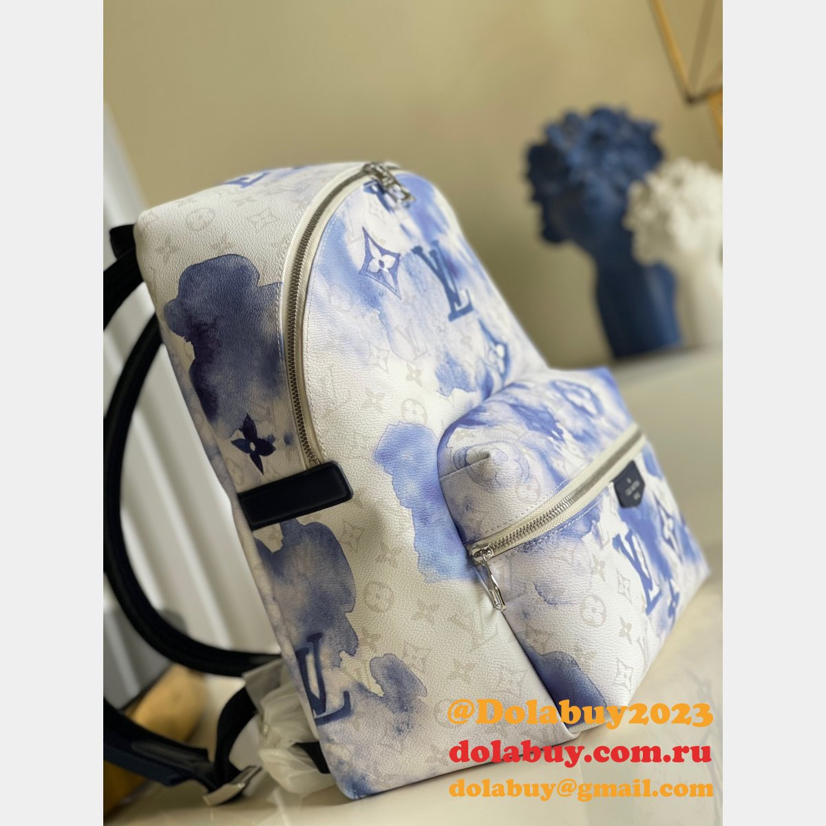 Louis Vuitton Blue Top Quality M45760 Discovery Backpack Monogram Other Bags