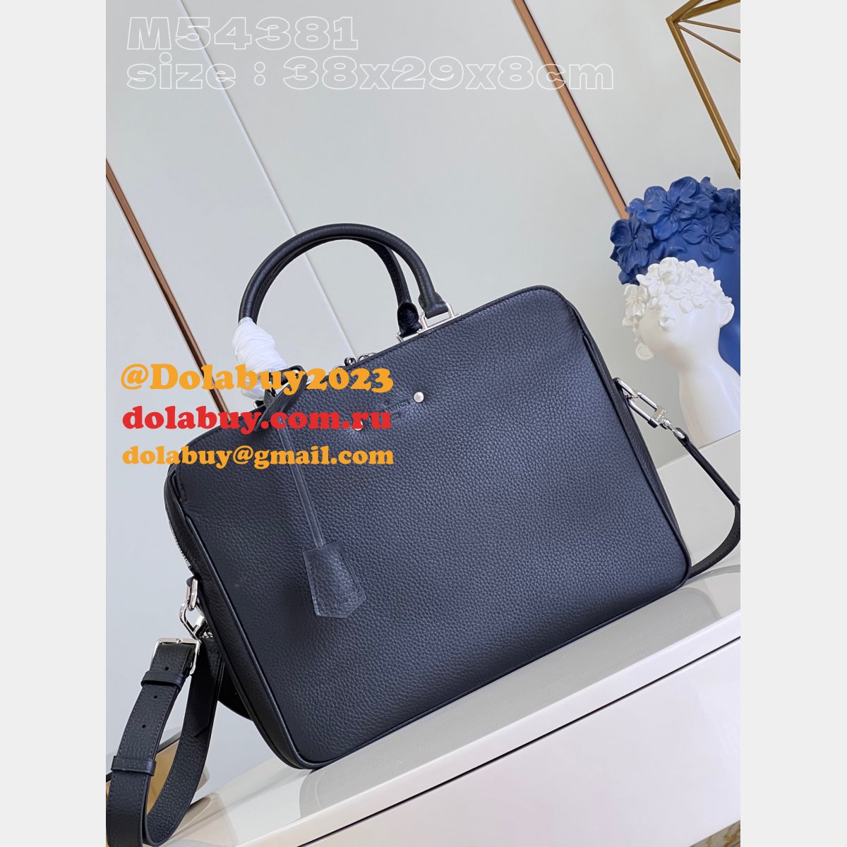 1:1 Mirror Shop Louis Vuitton Armand Briefcase Taurillon M54381 Bag