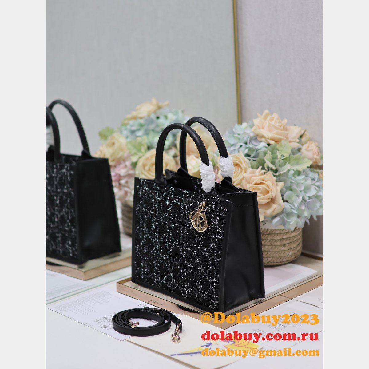 Dior Replica 1265/1286 1:1 Mirror Book Tote High Shopping Bags