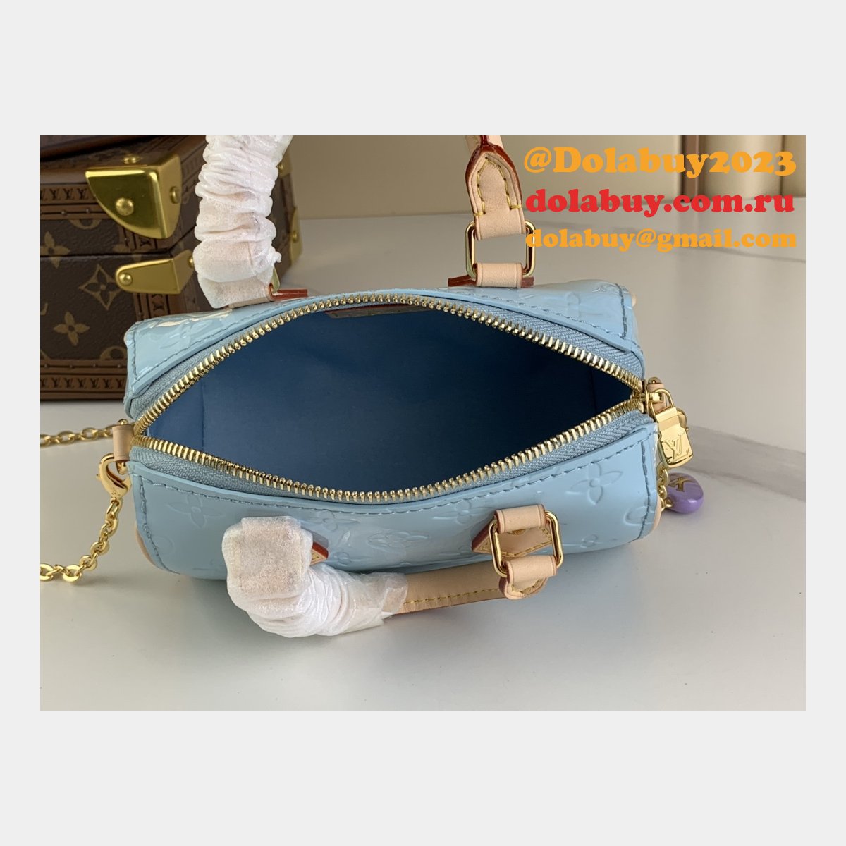 Nano Speedy M83273/M83000 Vernis Patent Louis Vuitton Replica Bag