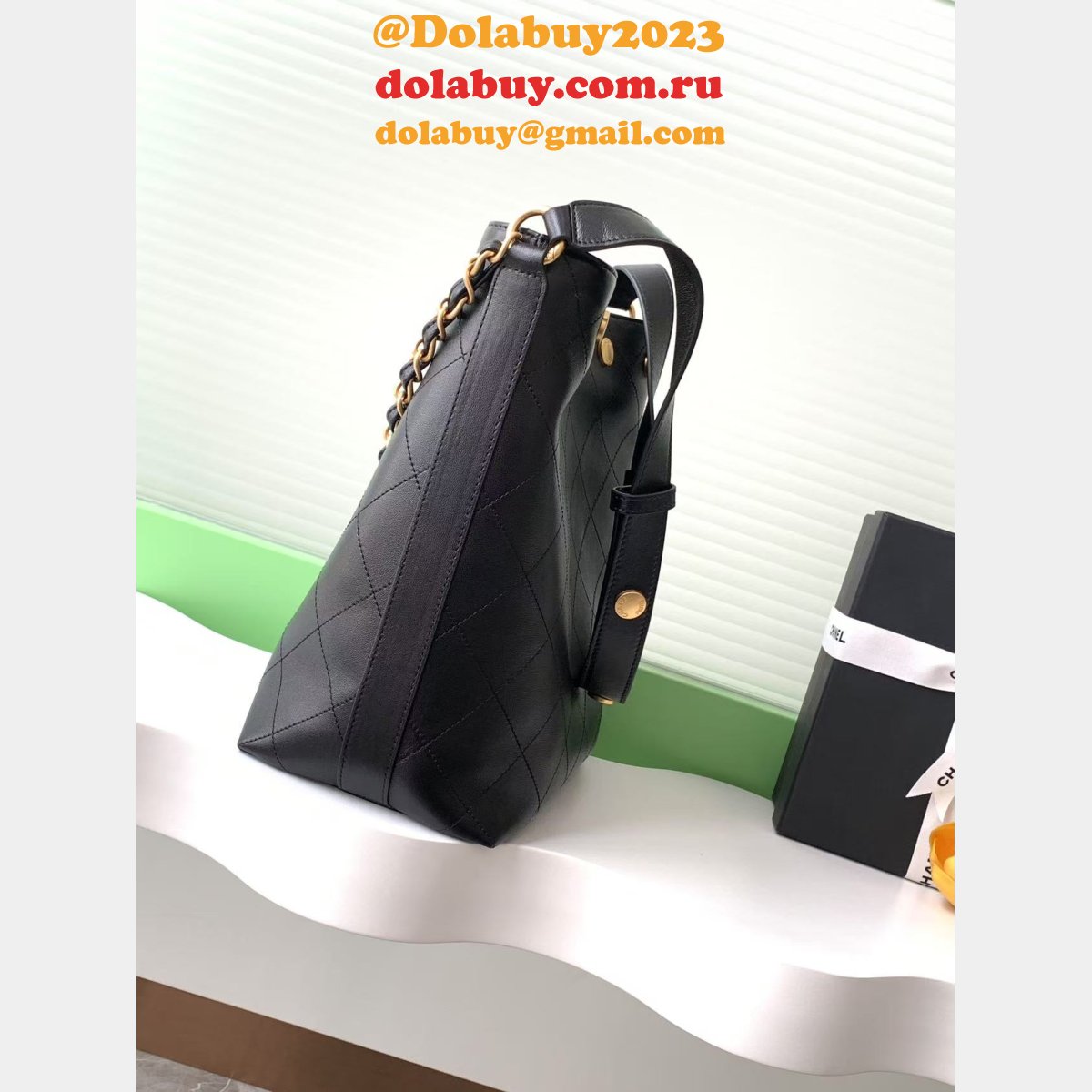 Replica AS5406 Spring-Summer 2025 Large Bucket Black Bag