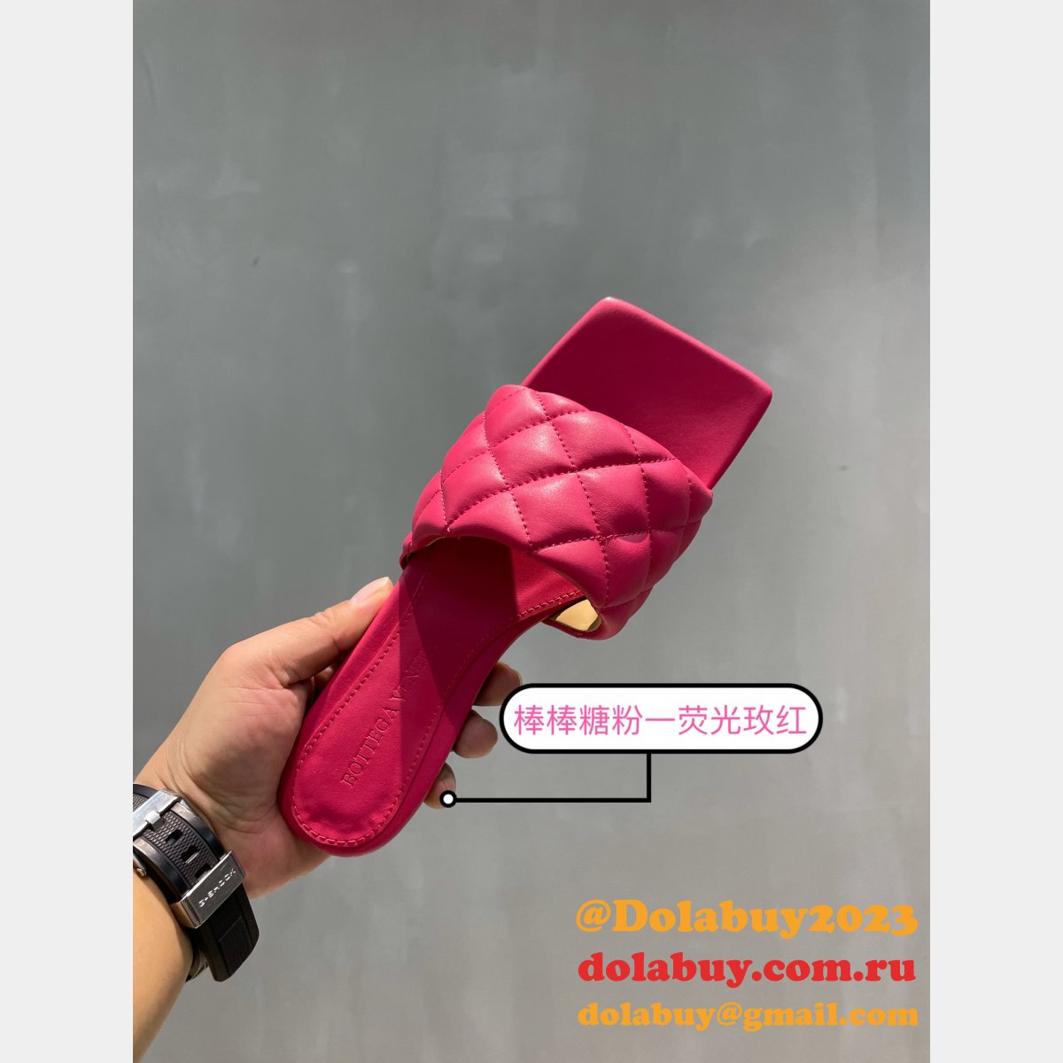 1:1 quality B0tte*a venet fake di*m*nd flat slippers shoes