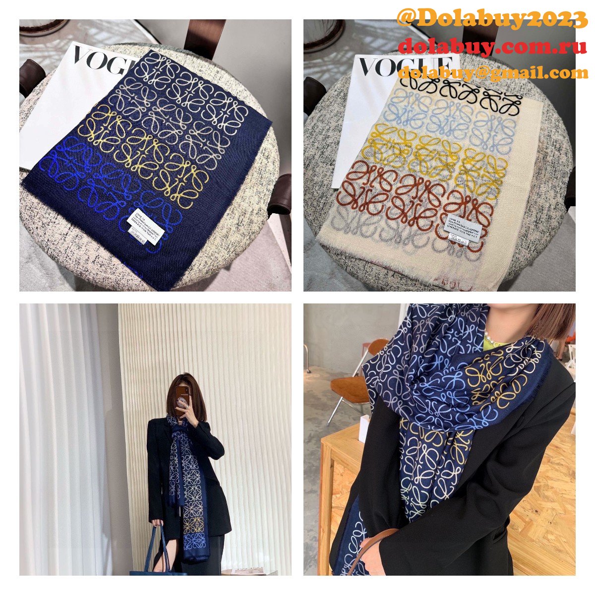 Knockoff Designer Loewe Cashmere Scarf