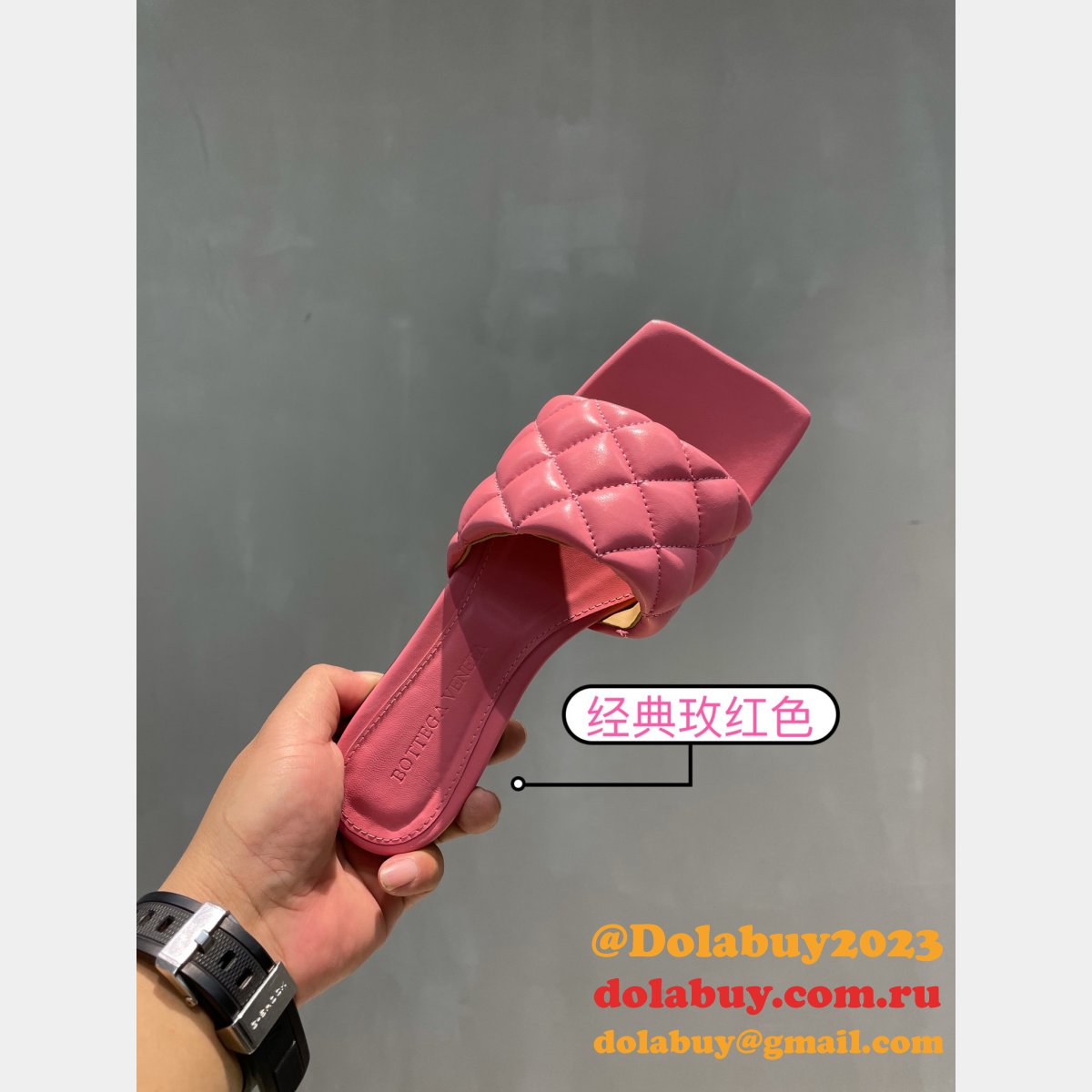 1:1 quality B0tte*a venet fake di*m*nd flat slippers shoes