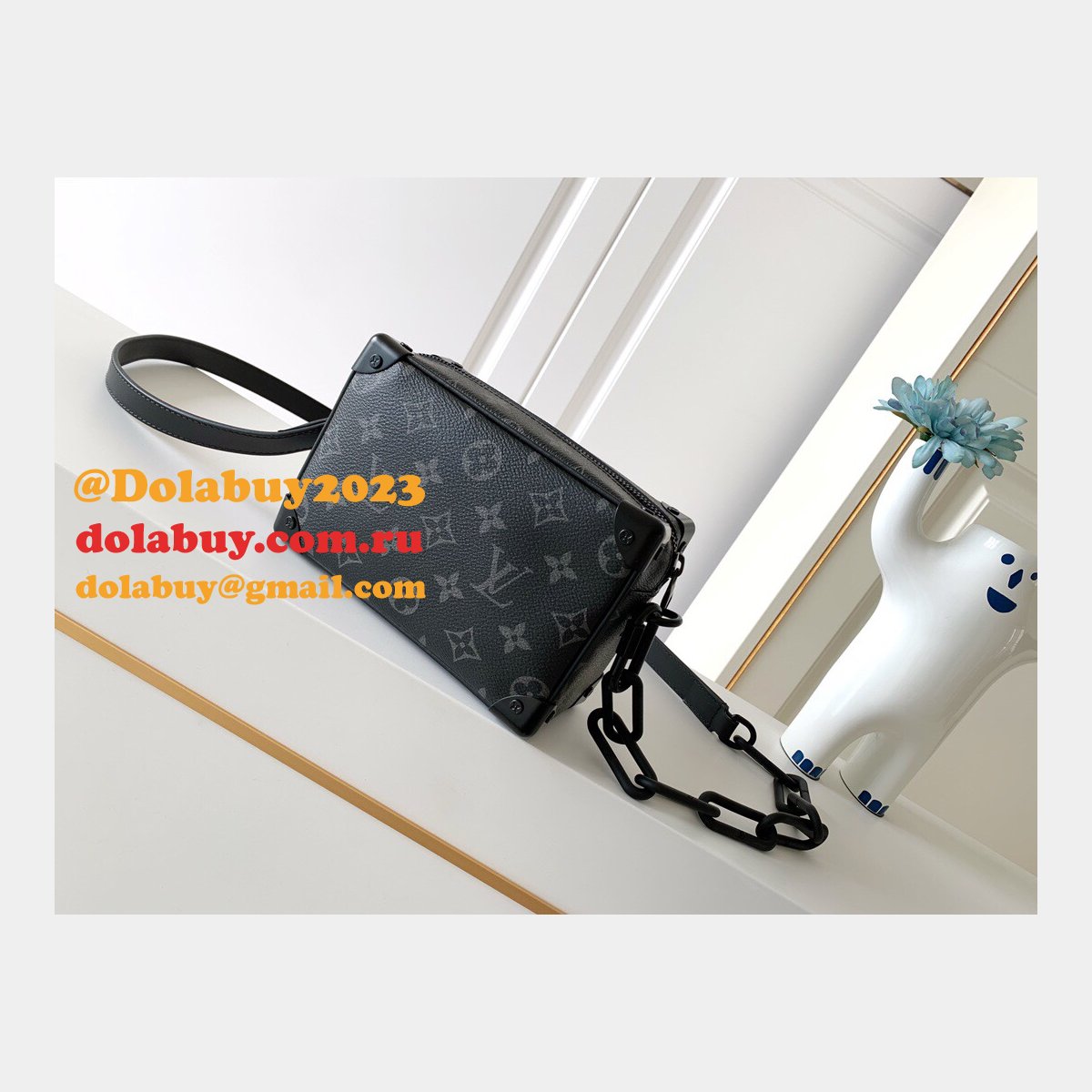 Louis Vuitton Mini Soft Trunk Bag Black M44735 Best Sale
