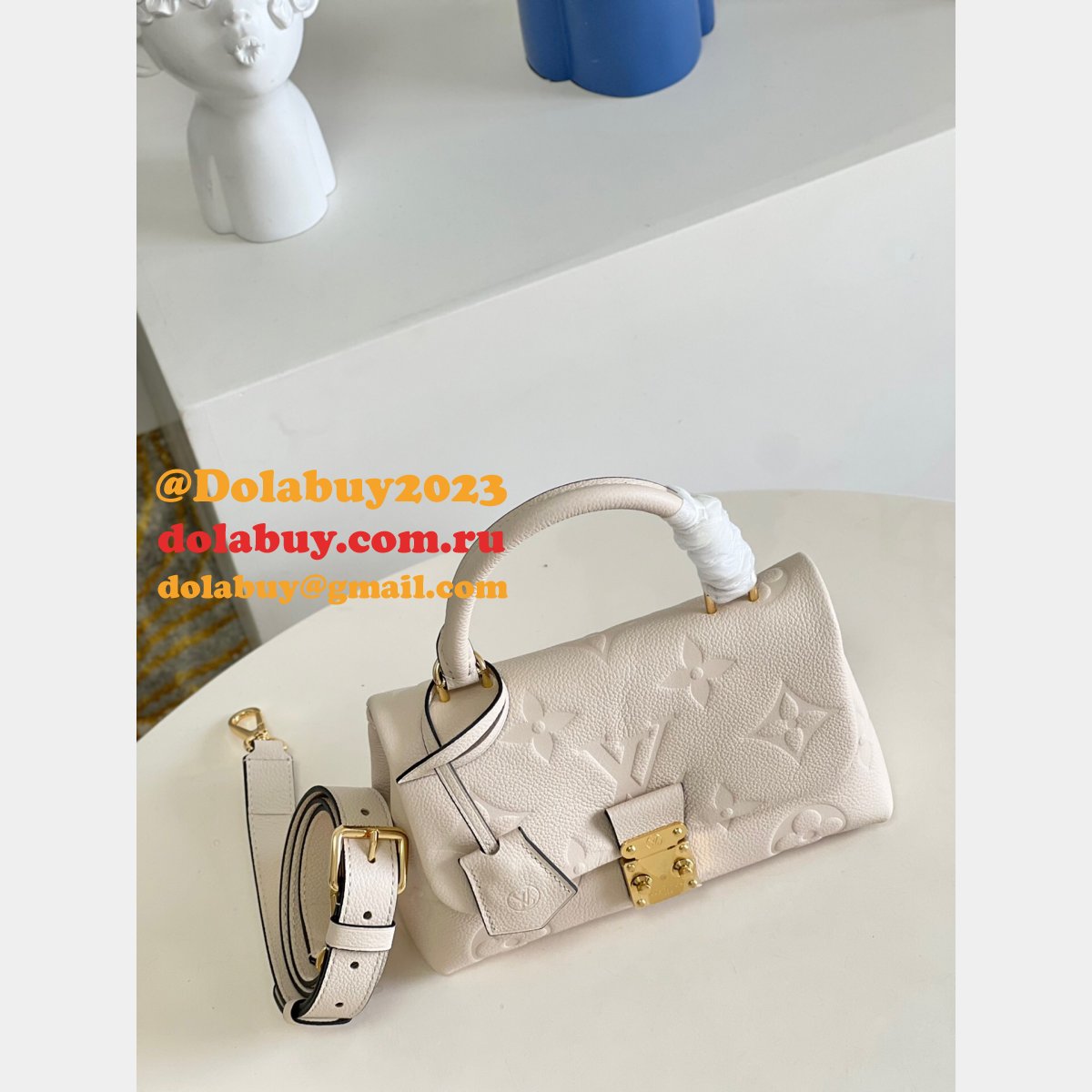 Louis Vuitton Knockoff Madeleine M46008/M45978 Bicolor Monogram Empreinte Leather Bag