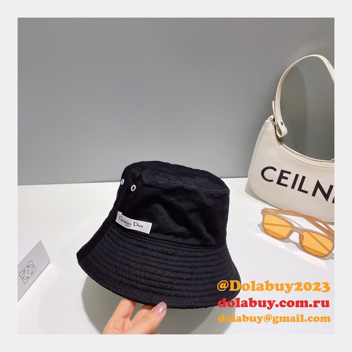 Replica Dior Wearable on both sides Fisherman Wholesale hat