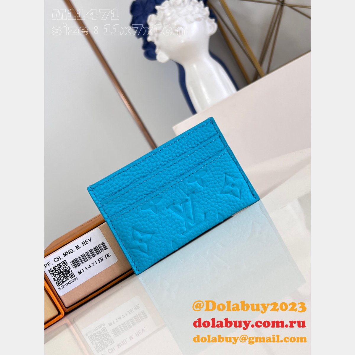 Pocket Organizer Taurillon Double Card Holder Zippy Vertical LV
