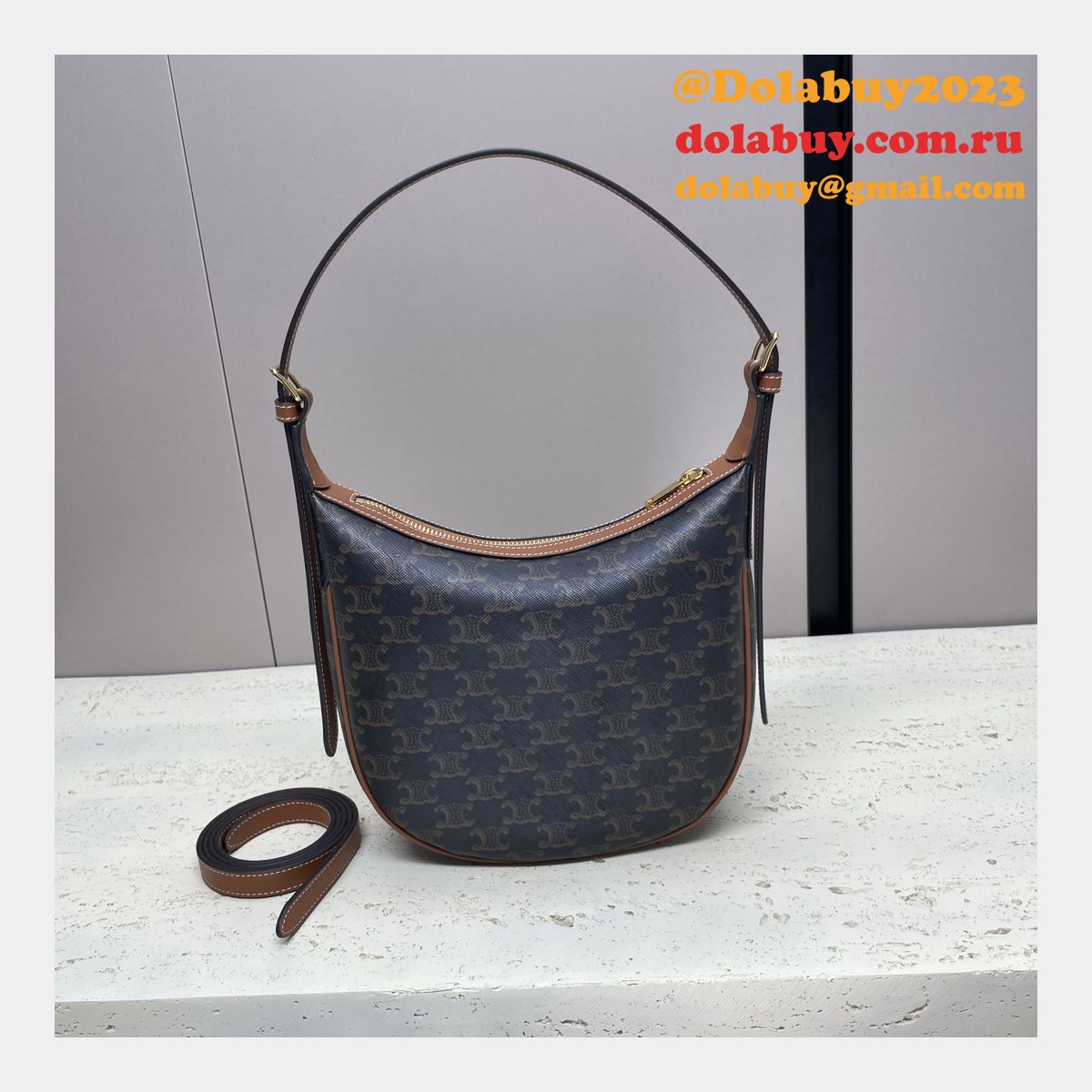 Designer Celine Fake 117253 Heloise Cuir Triomphe Bag