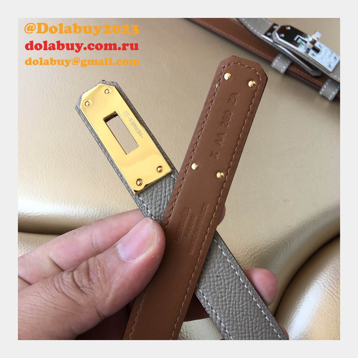 7 Star hottest selling hermes kelly thin belt 17mm
