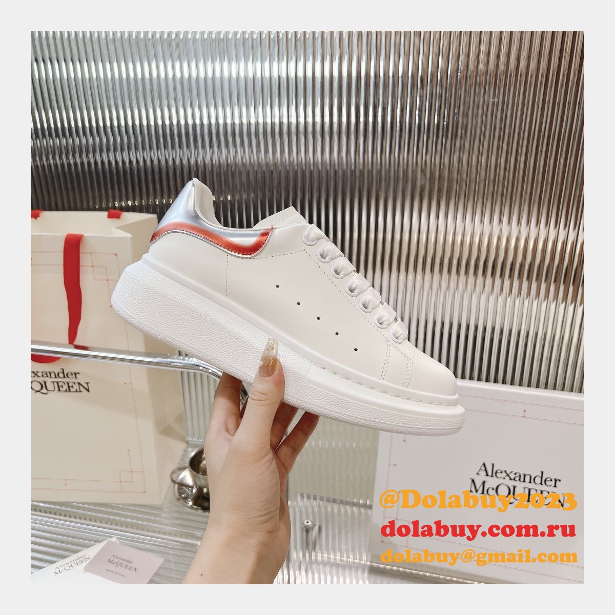Top Quality ALEXANDER REPLICA women/men white shoes
