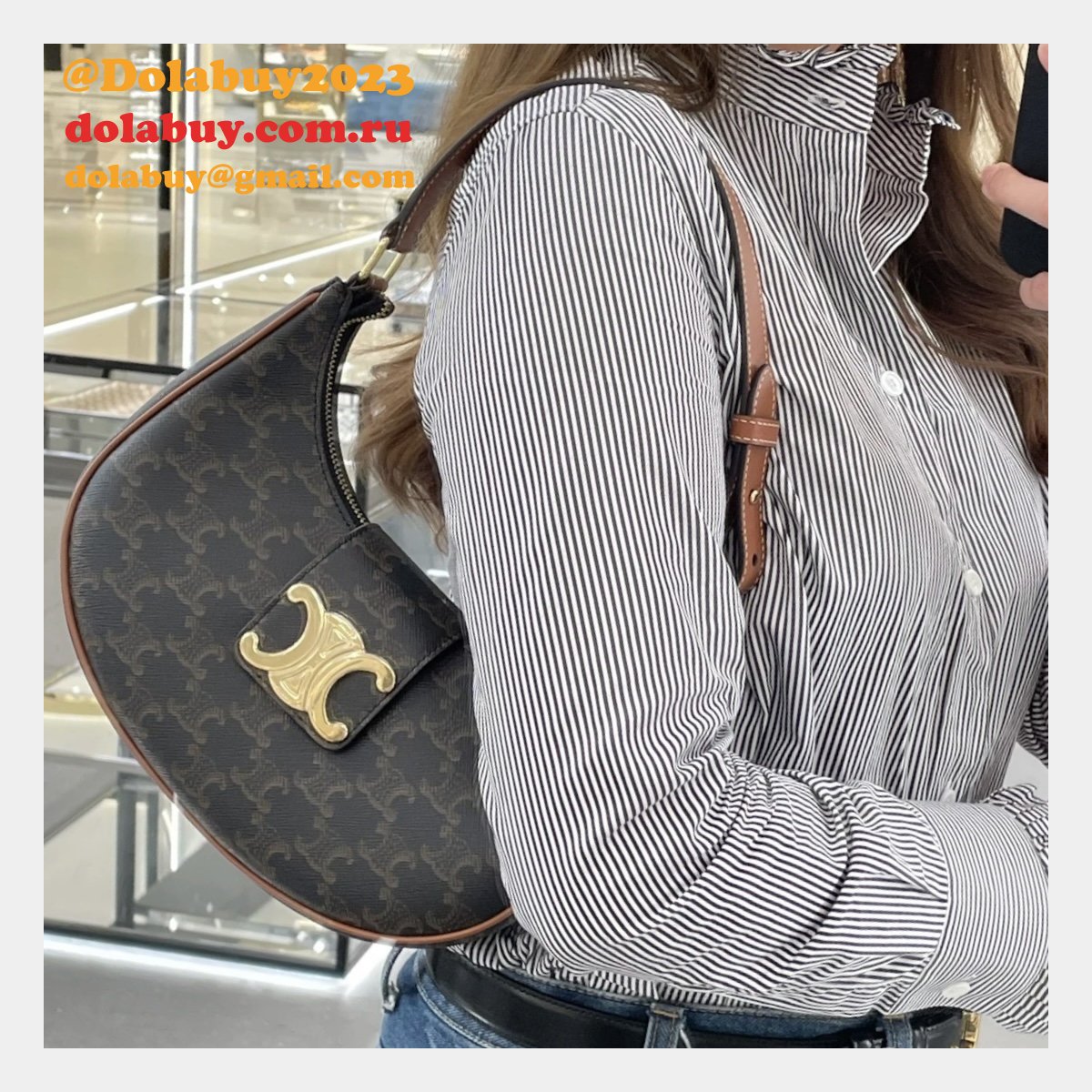 Best High Inspired 114492 Ava Triomphe Soft Quality Celine Replica Bag