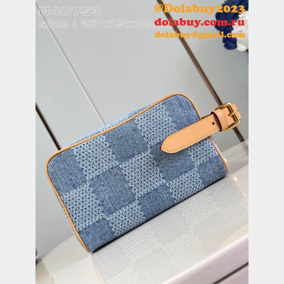 Best N40753 Locker Dopp Kit Damier Travel Louis Vuitton Bag