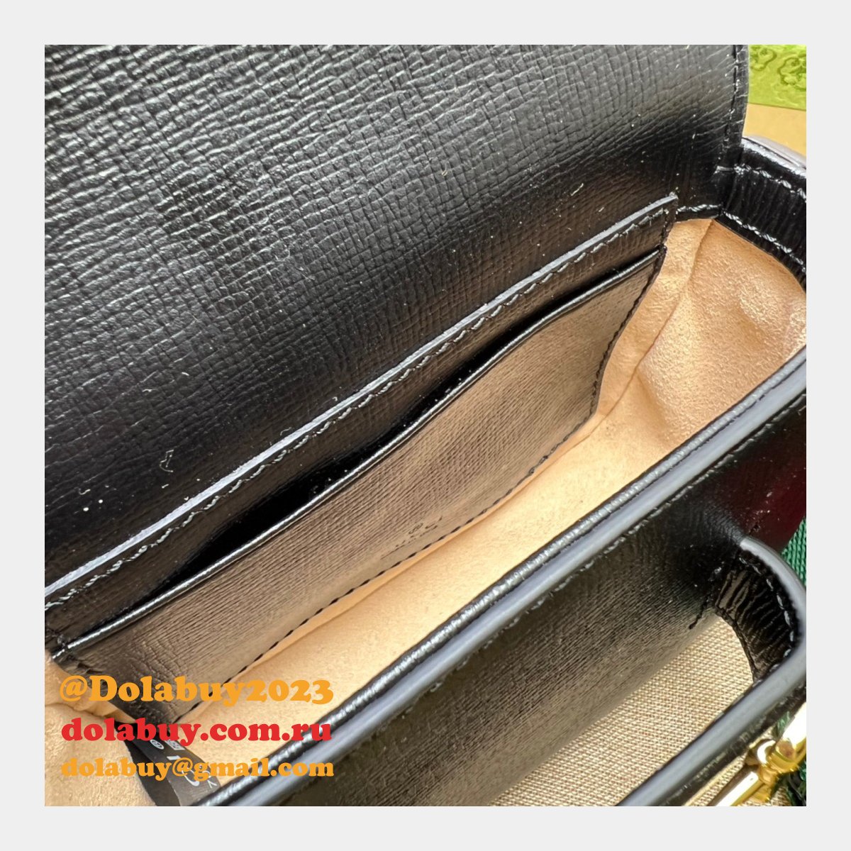 the replica G*u*i 699760 high quality horsebit 1955 strap wallet