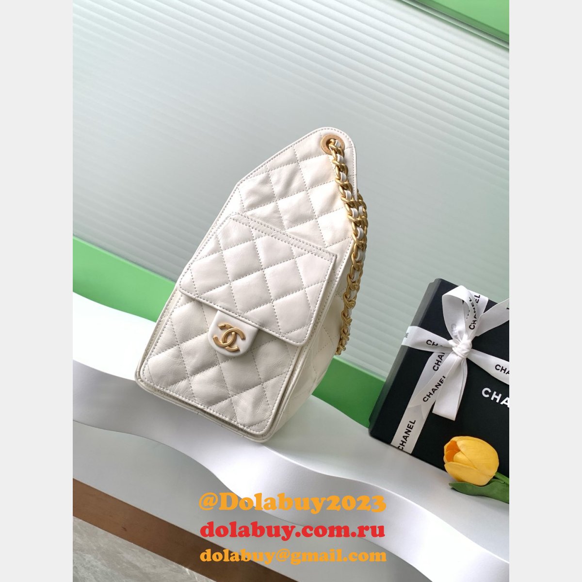 Top Quality CC AS5293 Hobo Calf Leather Handbag
