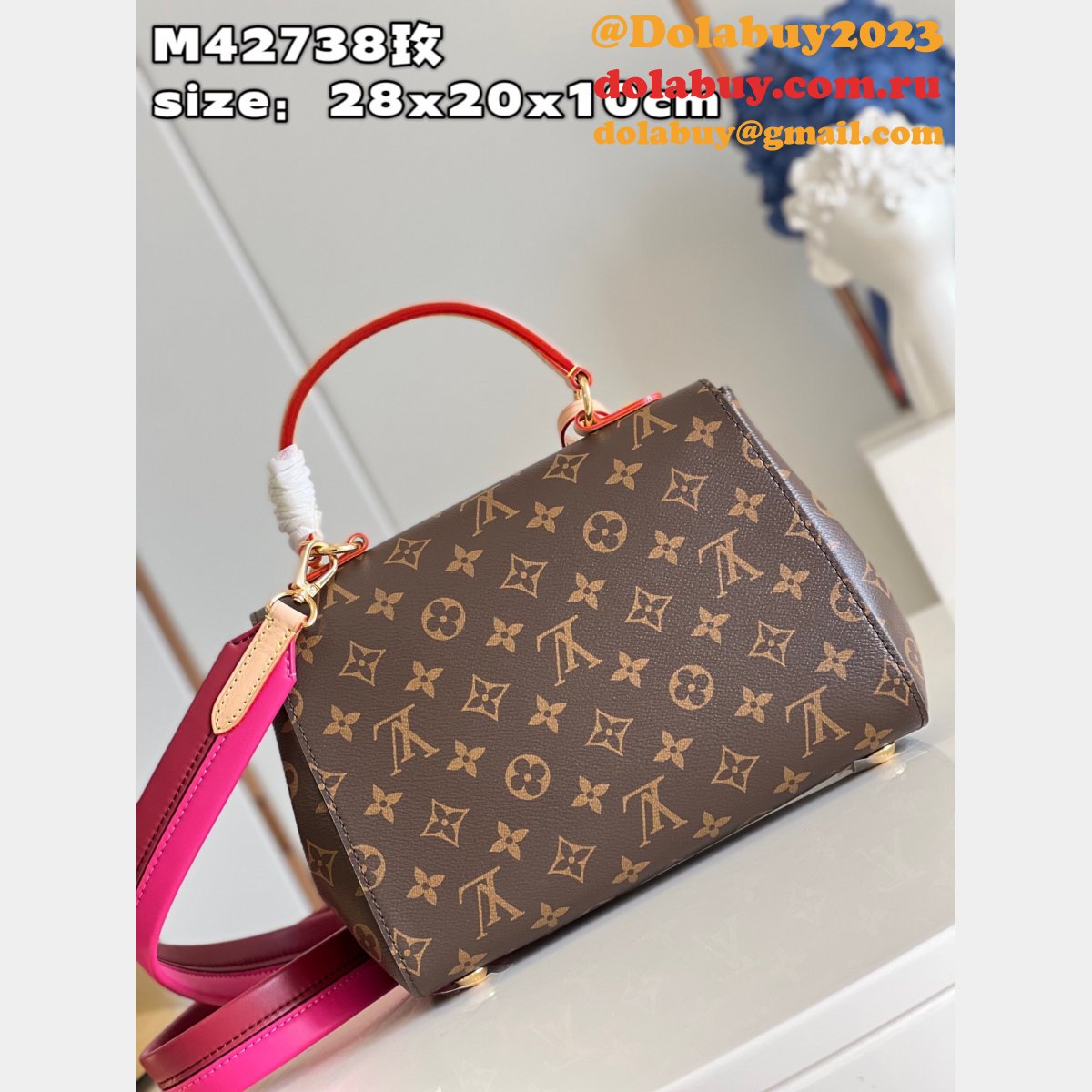 Designer Louis Vuitton M42738 Fake Cluny Monogram Handbag for Women