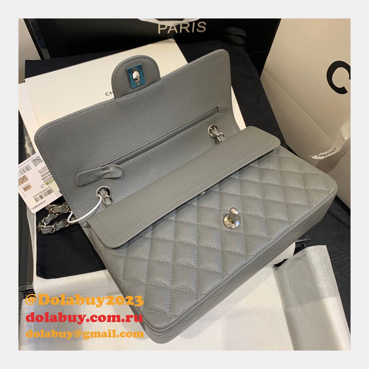 Fashion Best 2.55cm Replica Caviar Gold/Silver Bags