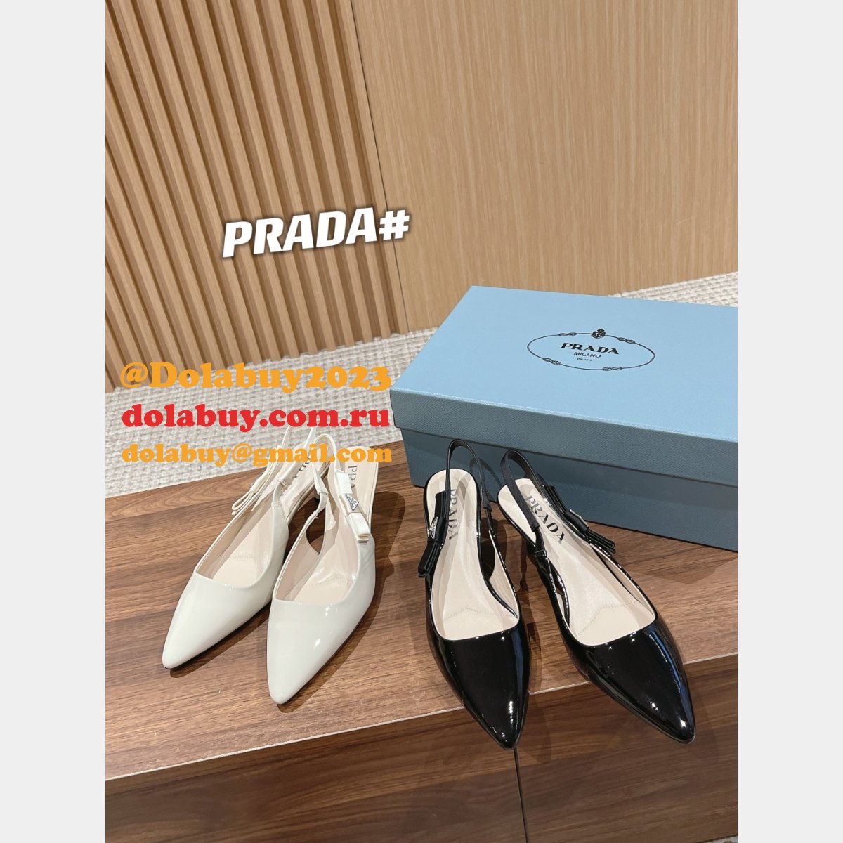 Prada 2023 Slingback Replica Shoes Inspired Sandals Online