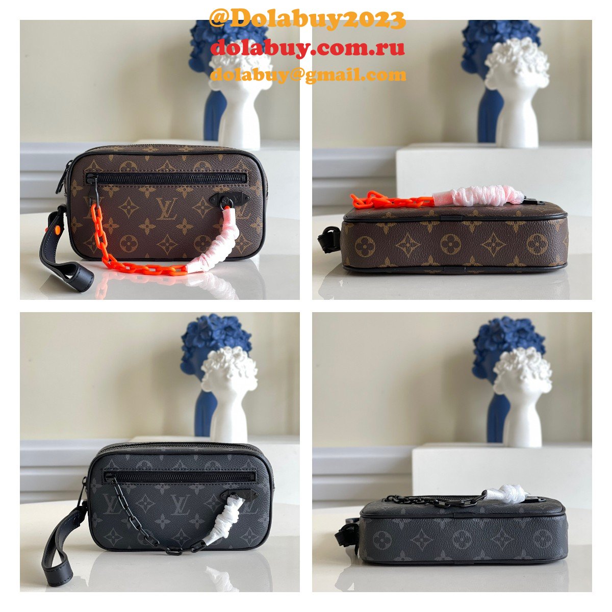 Luxury Louis Vuitton Replica M44482/M44458 Monogram Pochette Volga Bags