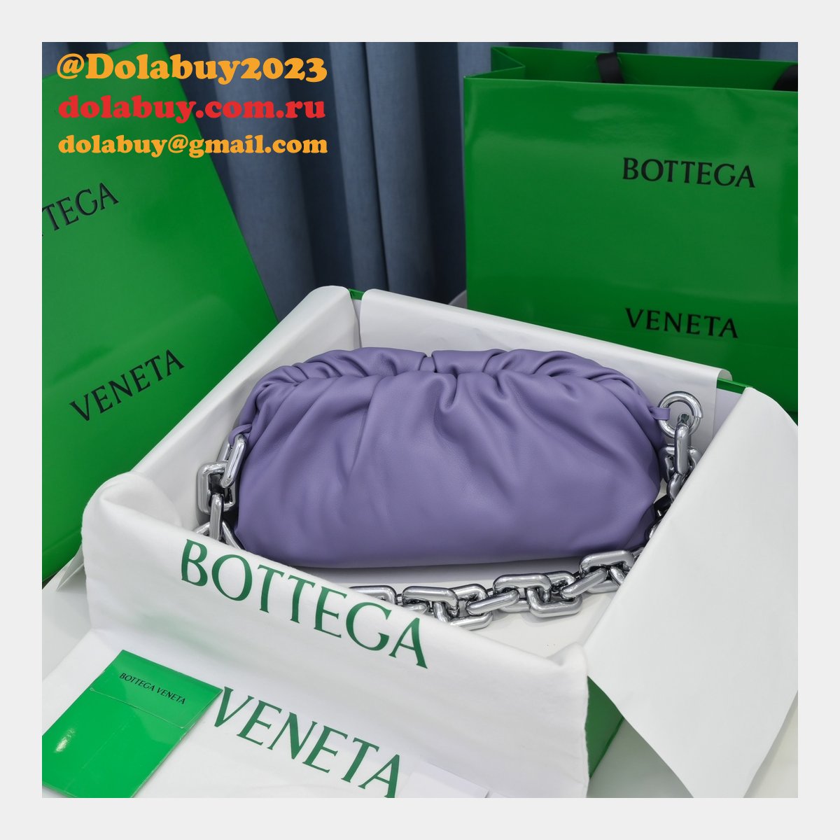 top best quality b0tte*a Ven*ta replica 30cm chain pouch bag