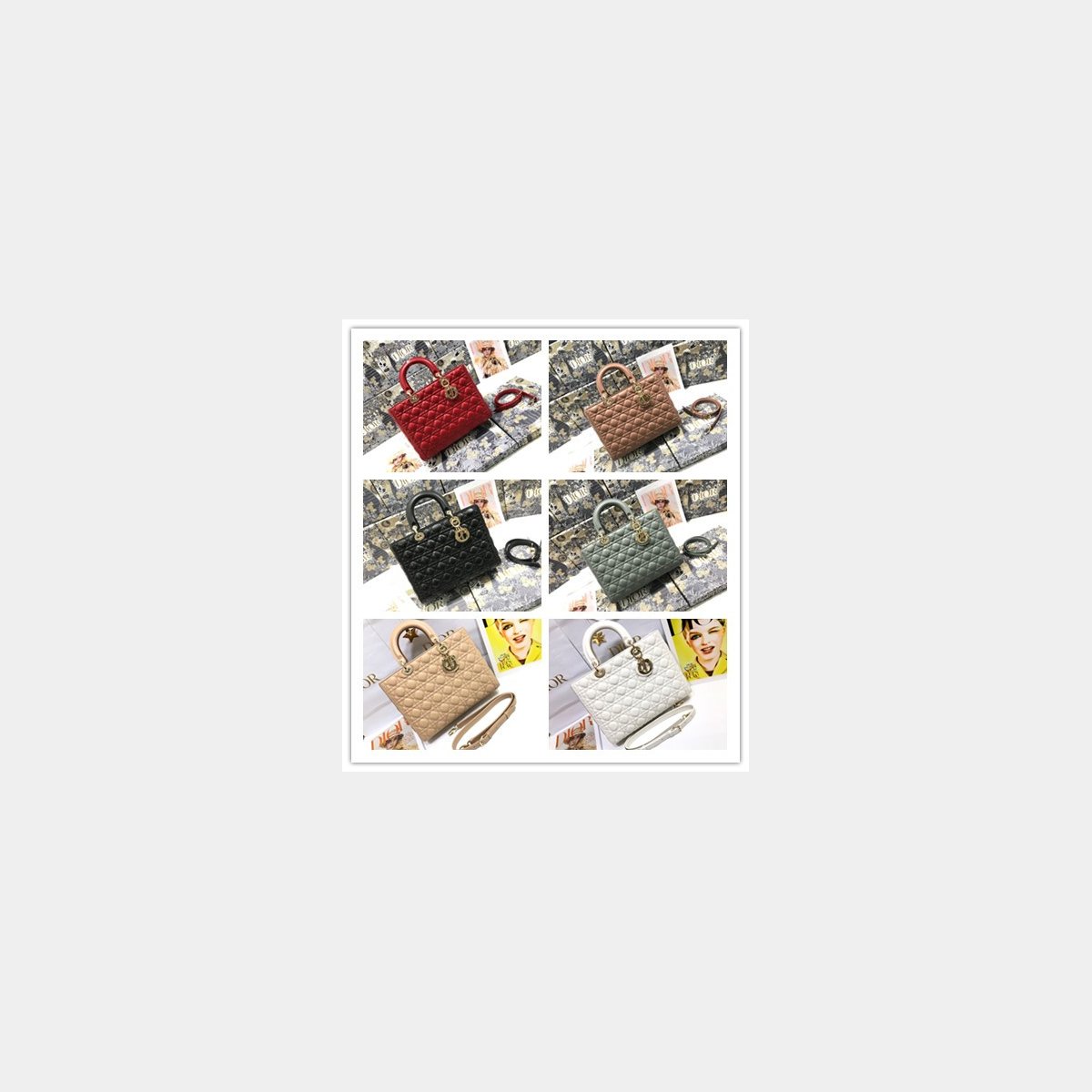 Inspired Duplicate dior lady lambskin 32CM HANDBAG