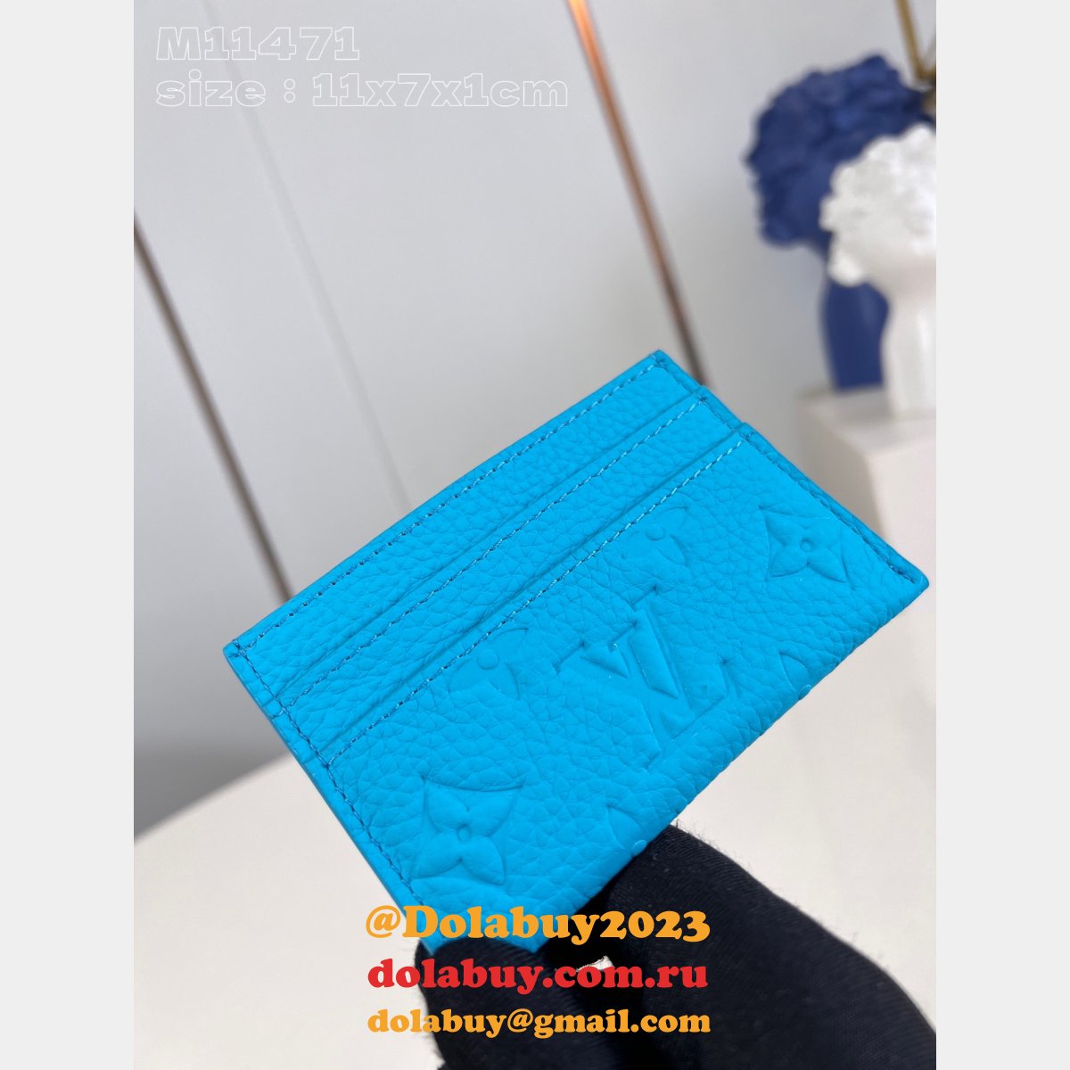 Pocket Organizer Taurillon Double Card Holder Zippy Vertical LV