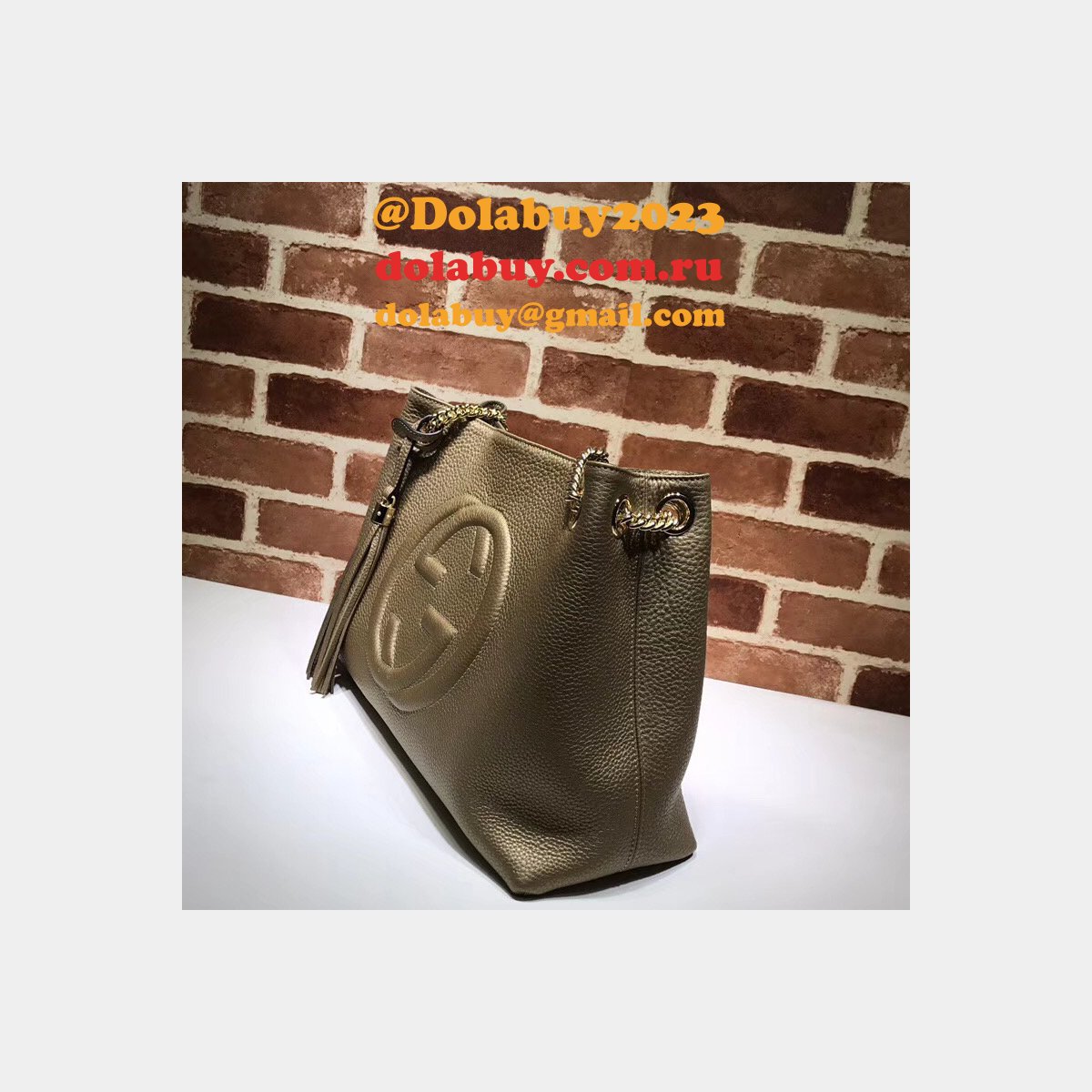 7 star G*u*i replica soho leather shoulder 308982 bag